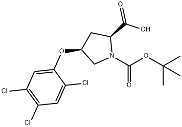 (2S,4S)-1-(tert-Butoxycarbonyl)-4-(2,4,5-trichlorophenoxy)-2-pyrrolidinecarboxylic acid Struktur