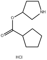 3-Pyrrolidinyl cyclopentanecarboxylatehydrochloride Struktur