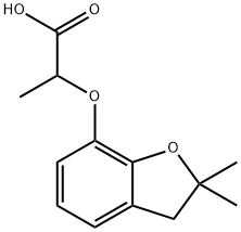 2-(2,2-Dimethyl-2,3-dihydro-benzofuran-7-yloxy)-propionic acid Struktur