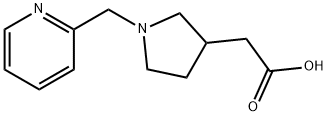 2-[1-(2-Pyridinylmethyl)-3-pyrrolidinyl]-acetic acid Struktur