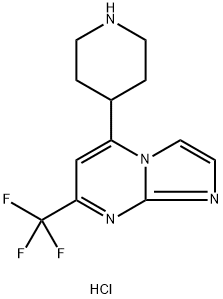 5-Piperidin-4-yl-7-trifluoromethyl-imidazo[1,2-a]-pyrimidine dihydrochloride Struktur