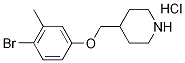 4-[(4-Bromo-3-methylphenoxy)methyl]piperidinehydrochloride Struktur