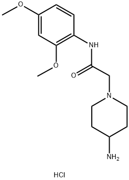 1-piperidineacetamide, 4-amino-N-(2,4-dimethoxyphenyl)- Struktur