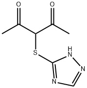 2,4-pentanedione, 3-(4H-1,2,4-triazol-3-ylthio)- Struktur