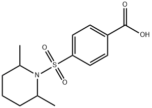 benzoic acid, 4-[(2,6-dimethyl-1-piperidinyl)sulfonyl]- Struktur