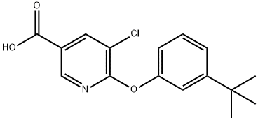 3-pyridinecarboxylic acid, 5-chloro-6-[3-(1,1-dimethylethy Struktur