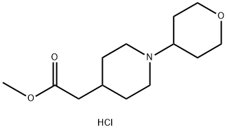 4-piperidineacetic acid, 1-(tetrahydro-2H-pyran-4-yl)-, me Struktur