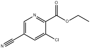 Ethyl 3-chloro-5-cyano-2-pyridinecarboxylate Struktur