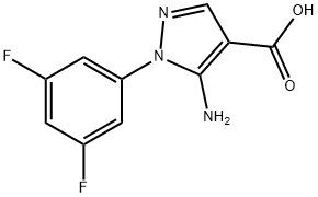 5-Amino-1-(3,5-difluorophenyl)-1H-pyrazole-4-carboxylic acid Struktur