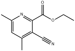 Ethyl 3-cyano-4,6-dimethyl-2-pyridinecarboxylate Struktur