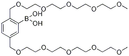 2,5-Di-(2,5,8,11,14-pentaoxapentadec-1-yl)benzeneboronic acid Struktur