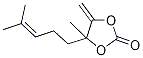 4-Methyl-5-methylene-4-(4-methylpent-3-en-1-yl)-1,3-dioxolan-2-one Struktur