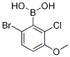 6-Bromo-2-chloro-3-methoxybenzeneboronic acid Struktur