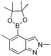 2,5-Dimethyl-4-(4,4,5,5-tetramethyl-1,3,2-dioxaborolan-2-yl)-2H-indazole Struktur