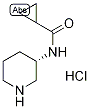 (3S)-3-[(Cyclopropylcarbonyl)amino]piperidine hydrochloride, [(3S)-(Piperidin-3-yl)carbamoyl]cyclopropane hydrochloride Struktur