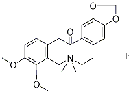 3,4-dimethoxy-6,6-dimethyl-14-oxo-5,6,7,8,14,15-hexahydrobenzo[c][1,3]dioxolo[4',5':4,5]benzo[g]azecin-6-ium iodide Struktur