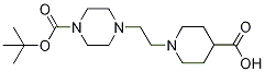 1-{2-[4-(tert-Butoxycarbonyl)piperazin-1-yl]ethyl}piperidine-4-carboxylic acid Struktur