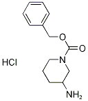 Benzyl 3-aminopiperidine-1-carboxylate hydrochloride, 3-Amino-1-benzyloxycarbonylpiperidine hydrochloride Struktur