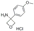 3-(4-Methoxyphenyl)oxetan-3-amine hydrochloride, 4-(3-Aminooxetan-3-yl)anisole hydrochloride Struktur