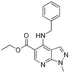 4-(Benzylamino)-5-(ethoxycarbonyl)-1-methyl-1H-pyrazolo[3,4-b]pyridine Struktur