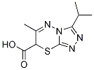 3-Isopropyl-6-methyl-7H-[1,2,4]triazolo[3,4-b][1,3,4]thiadiazine-7-carboxylic acid Struktur