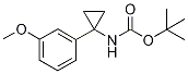 tert-Butyl [1-(3-methoxyphenyl)cycloprop-1-yl]carbamate, 3-{1-[(tert-Butoxycarbonyl)amino]cycloprop-1-yl}anisole Struktur