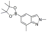 2,7-Dimethyl-5-(4,4,5,5-tetramethyl-1,3,2-dioxaborolan-2-yl)-2H-indazole Struktur