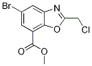 5-Bromo-2-(chloromethyl)-7-(methoxycarbonyl)-1,3-benzoxazole Struktur