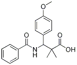 3-(Benzoylamino)-2,2-dimethyl-3-(4-methoxyphenyl)propanoic acid Struktur