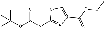 Ethyl 2-[(tert-butoxycarbonyl)amino]-1,3-oxazole-5-carboxylate Struktur