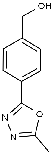 [4-(5-Methyl-1,3,4-oxadiazol-2-yl)phenyl]methanol, 2-[4-(Hydroxymethyl)phenyl]-5-methyl-1,3,4-oxadiazole Struktur