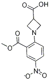 1-[2-(Methoxycarbonyl)-4-nitrophenyl]azetane-3-carboxylic acid Struktur