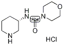 4-{[(3S)-Piperidin-3-yl]carbamoyl}morpholine hydrochloride, (3S)-3-{[(Morpholin-4-yl)carbonyl]amino}piperidine hydrochloride Struktur