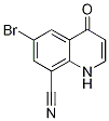 6-Bromo-1,4-dihydro-4-oxoquinoline-8-carbonitrile Struktur