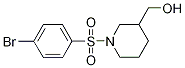 {1-[(4-Bromophenyl)sulphonyl]piperidin-3-yl}methanol Struktur