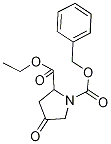 1-[(Benzyloxy)carbonyl]-2-(ethoxycarbonyl)-4-oxopyrrolidine, 4-Oxoproline ethyl ester, N-CBZ protected Struktur