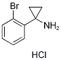 1-Amino-1-(2-bromophenyl)cyclopropane hydrochloride, 1-(1-Aminocycloprop-1-yl)-2-bromobenzene Struktur