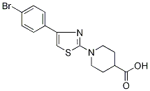 1-[4-(4-Bromophenyl)-1,3-thiazol-2-yl]piperidine-4-carboxylic acid Struktur