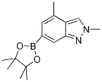 2,4-Dimethyl-6-(4,4,5,5-tetramethyl-1,3,2-dioxaborolan-2-yl)-2H-indazole Struktur