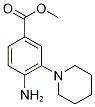 4-(Methoxycarbonyl)-2-(piperidin-1-yl)aniline, 1-[2-Amino-5-(methoxycarbonyl)phenyl]piperidine Struktur