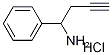 1-Amino-1-phenylbut-3-yne hydrochloride, alpha-Propargylbenzylamine hydrochloride Struktur