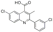 6-Chloro-2-(3-chlorophenyl)-3-methylquinoline-4-carboxylic acid Struktur