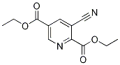 2,5-Bis(ethoxycarbonyl)nicotinonitrile, 2,5-Bis(ethoxycarbonyl)-3-cyanopyridine Struktur