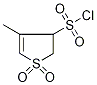 2,3-Dihydro-1,1-dioxo-4-methyl-1H-thiophene-3-sulphonyl chloride Struktur