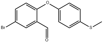 5-Bromo-2-[(4-methylsulphany)lphenoxy]benzaldehyde Struktur