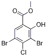 Methyl 3,5-dibromo-4-chlorosalicylate Struktur