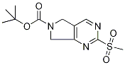 5,7-Dihydro-2-(methylsulphonyl)-6H-pyrrolo[3,4-d]pyrimidine, N6-BOC protected Struktur