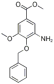 2-(Benzyloxy)-3-methoxy-5-(methoxycarbonyl)aniline, 3-Amino-2-(benzyloxy)-5-(methoxycarbonyl)anisole Struktur