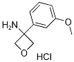 3-(3-Methoxyphenyl)oxetan-3-amine hydrochloride, 3-(3-Aminooxetan-3-yl)anisole hydrochloride Struktur