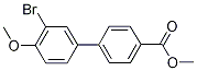 Methyl 4-(3-bromo-4-methoxyphenyl)benzoate, 2-Bromo-4-[4-(methoxycarbonyl)phenyl]anisole, 3'-Bromo-4'-methoxy-4-(methoxycarbonyl)biphenyl Struktur